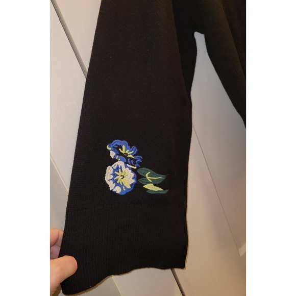 STAUD Rook Floral Embroidered Cardigan in Black Size S - Picture 5 of 12